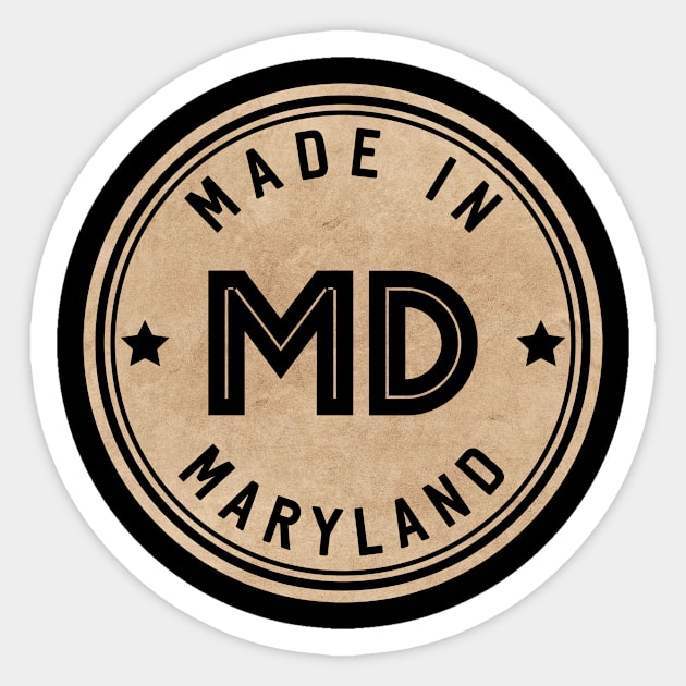 Made In Maryland MD State USA Sticker by Pixel On Fire